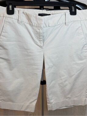 Ann Taylor Cream Bermuda Shorts